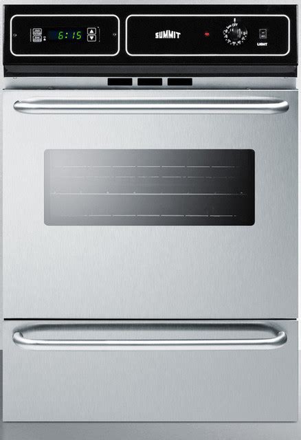 24 Inch Gas Wall Oven In Stainless Steel Ttm7212bkw Contemporary