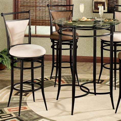 Stay updated about tall dining room table and chairs. Decoration, Furniture Modern Decoration With Black Metal ...