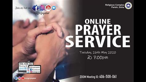 Tuesday 26th May 2020 Online Prayer Meeting Youtube