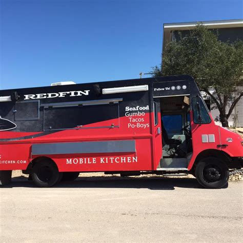 The extensive menu features specialty items such as whole maine lobster, seasonal stone crab. Redfin Seafood Kitchen - Food Truck Austin, TX - Truckster