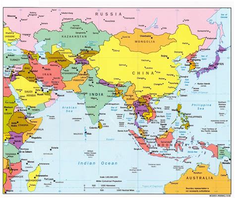 Political Map Of Asia With Countries And Capitals Pdf
