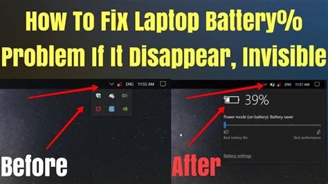 Laptop Battery Icon Disappeared From Notification Area Taskbar