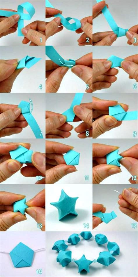 Folded Lucky Stars Tutorial Origami Lucky Star Origami Crafts Paper