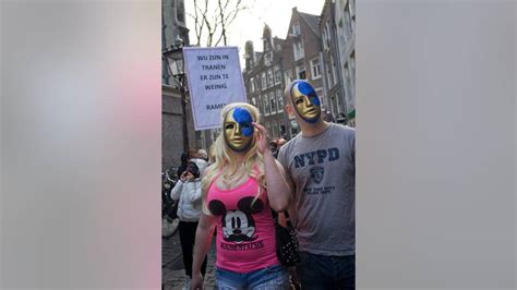 Amsterdam Prostitutes Protest Against Closure Of Sex Workers Windows In Red Light District