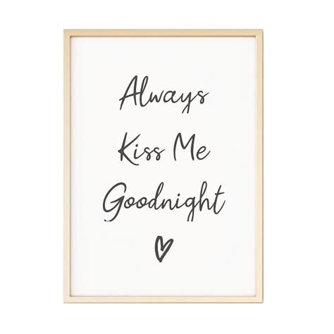 Always Kiss Me Goodnight Sign Etsy Uk