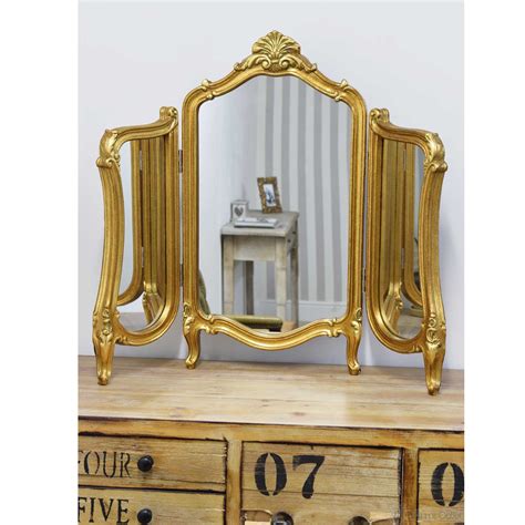 Antique French Style 3 Way Dressing Table Mirror Homesdirect365