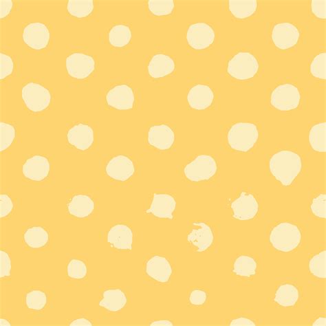 Vector Seamless Pattern With Hand Drawn Yellow Watercolor Polka Dots