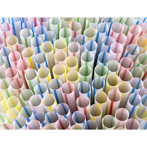 Flexible Plastic Straws Colored Bpa Free Disposable Bendy Straw 8 Long