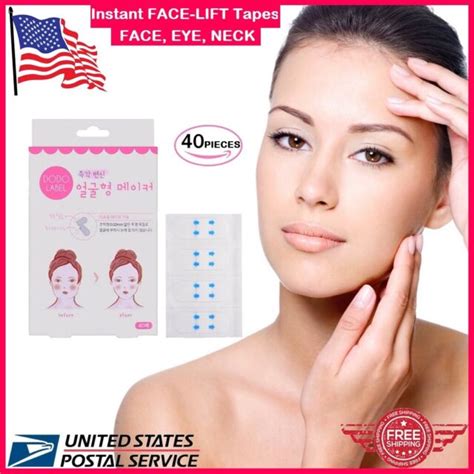 40pcs80pcs Instant Face Neck Eye Lift Face Lift Tapes V Shape Tape Anti Wrinkle Ebay