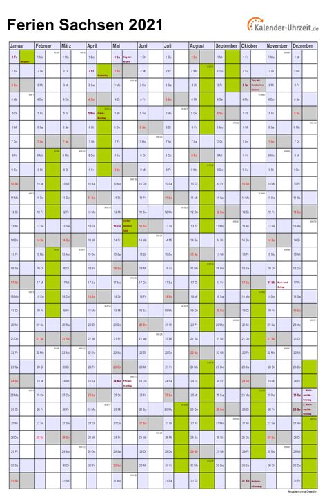 In deutschland hat die erste woche im kalender 2021 die kalenderwoche 53 (die erste kalenderwoche 'gehört' somit noch zum vorjahr) und die letzte im kalender 2021 die kalenderwoche 52. Ferien Sachsen 2021 - Ferienkalender zum Ausdrucken