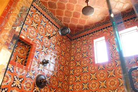 Mexican Tile Mediterranean Bathroom Austin By Clay