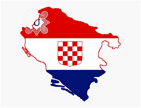 √ Croatia Flag Map / Croatia With Flag On Map Stock Illustration