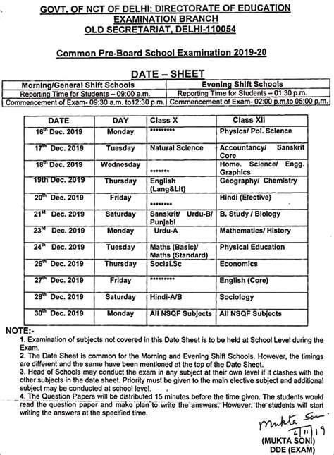 Cbse Class 10 And 12 Datesheet 2020 Major Update Exam Will Start From 15 February Check Details