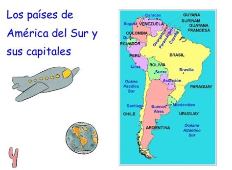 Países de Sudamérica y sus capitales Lista fácil y mapas