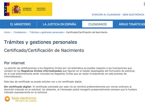 Solicitar Certificado De Nacimiento Por Internet Madrid Descargar Mp