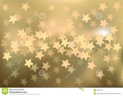 Golden Festive Lights In Star Shape Vector Stock Vector Illustration