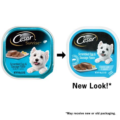 Cesar Soft Wet Dog Food Classic Loaf In Sauce Scrambled Egg And Sausage