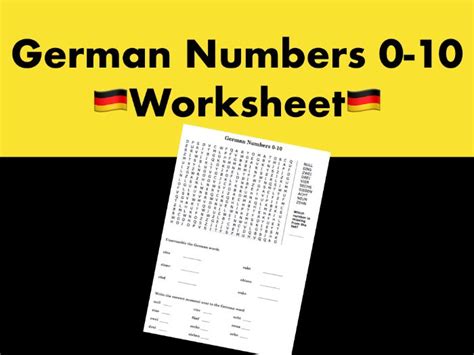 How To Learn German Numbers 1 20 Learn German Made Easy Printable German Number Flash Cards