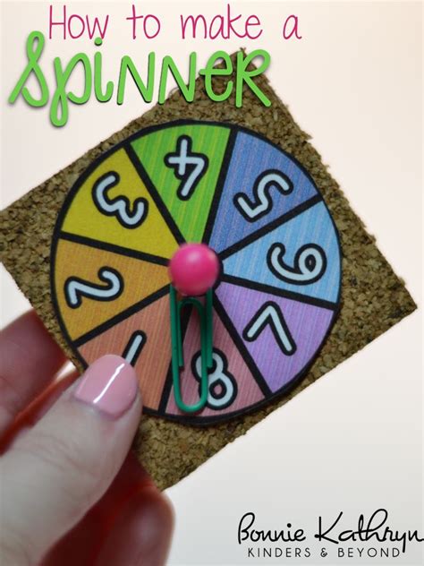 How To Make A Spinner Teachers Diy Math Board Games Board Games Diy