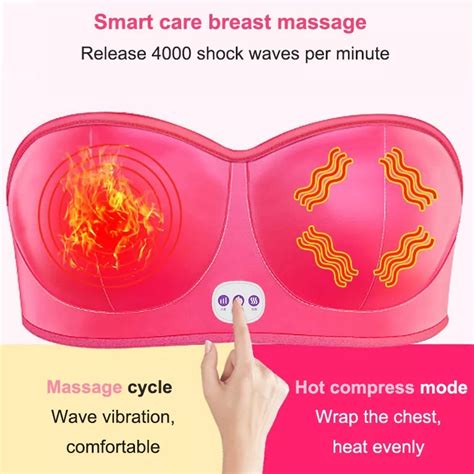 Electric Breast Massage Bra Enhancement Instrument Hot Compress Function Breast Lift Enlarge