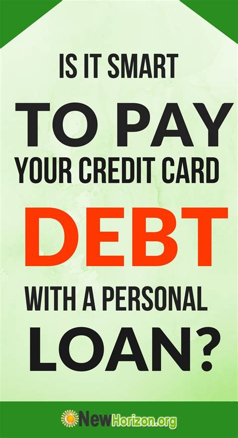 Maybe you would like to learn more about one of these? Is it Smart to Pay Your Credit Card Debt with Your Personal Loan? | Debt relief programs, Credit ...