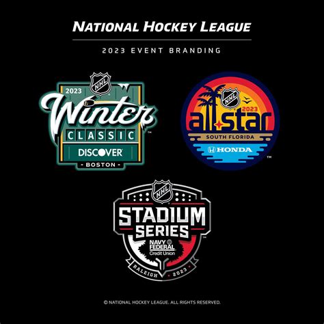 Logos For The 2023 Winter Classic All Star Game And Stadium Series R Hockey