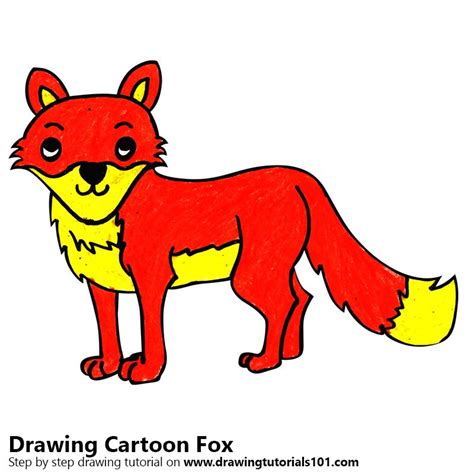 How To Draw A Cartoon Fox Cartoon Animals Step By Step