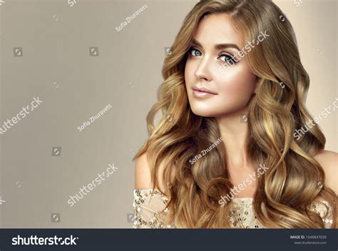 Brunette Girl Long Shiny Wavy Hair Stock Photo Shutterstock