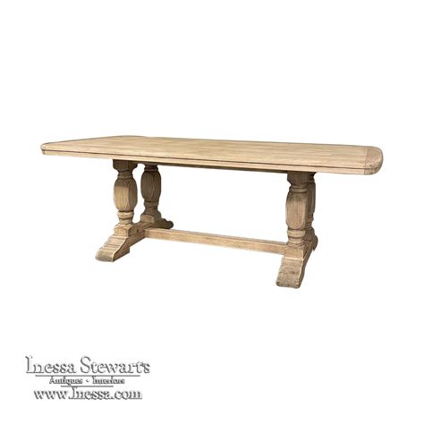 Rustic Country French Farm Table In Stripped Oak
