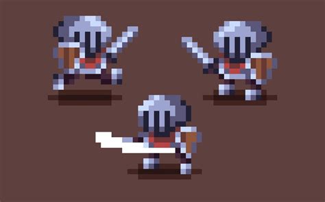 Artstation Pixel Character Sprite Knight Game Assets