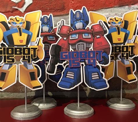Transformers Centerpieces Etsy Transformer Birthday Transformers Birthday Parties