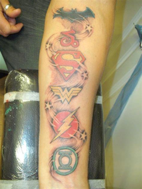 Jla World Of Superheroes Marvel Tattoos Hero Tattoo Superman Tattoos