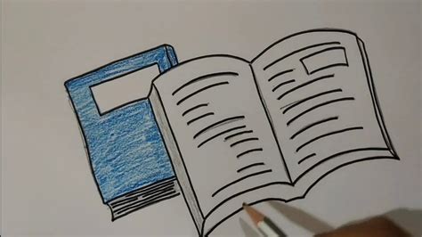 Cara Menggambar Buku Dengan Mudah Untuk Anak How To Draw A Books Youtube
