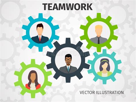 Concept Of Teamwork For Web And Infographic Stock Vector