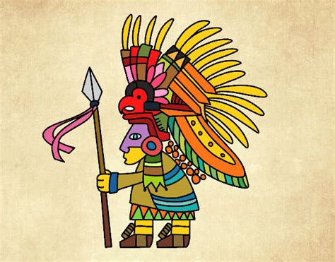 Estas páginas para colorear ayudarán a los niños a enfocarse en los detalles mientras se relajan y se. Dibujo de Guerrero azteca pintado por Colorista en Dibujos ...
