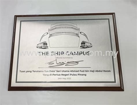 Opening Ceremony Signature Plaque With Wooden Backing Opening Ceremony