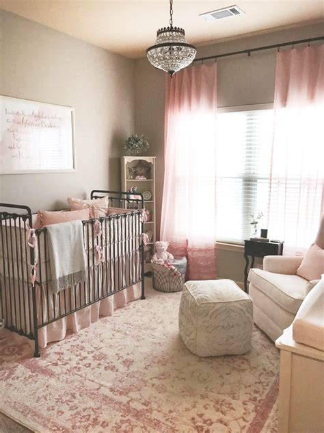 Finished Nursery For Our Baby Girl Rose Blush Ivory And Gray With
