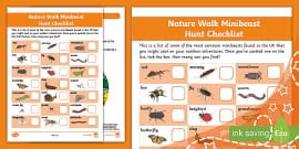 EYFS Minibeast Hunt Checklist Teaching Resources
