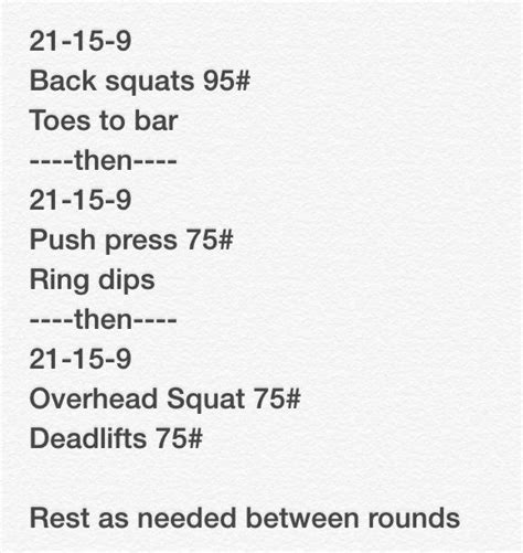 21 15 9 Wod Wod Crossfit Crossfit Workouts Crossfit At Home