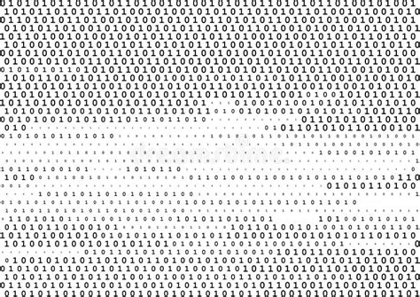Stream Line Binary Code Black And White Background With Two Binary