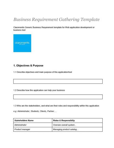 Product Requirements Document Template Word Sample Design Templates