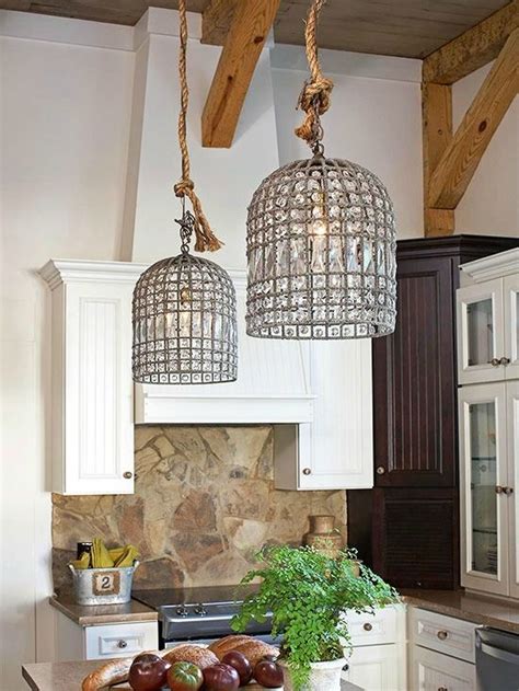 Browse a large selection of rustic pendant light fixtures at houzz, including drum pendant lighting, industrial pendant lighting and glass pendant lights. Crystal Pendant Lighting in a Rustic Kitchen | Rustic ...