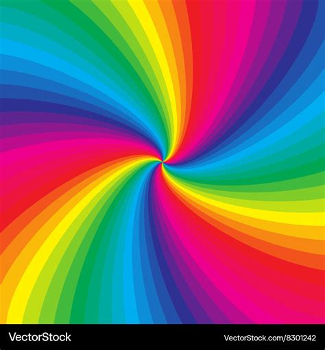 Rainbow Colorful Spiral Background Royalty Free Vector Image