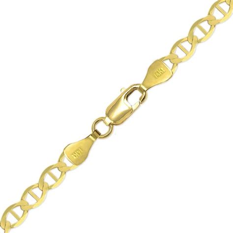 14k Solid Yellow Gold Mariner Bracelet 77mm 85 Anchor Chain Link Men Women Ebay