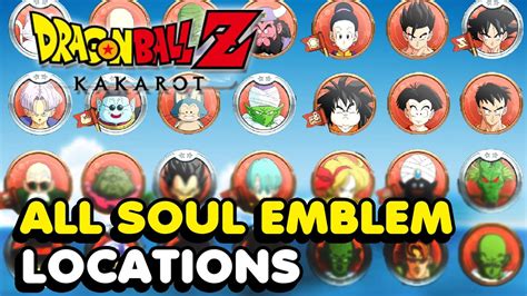 All Soul Emblem Locations In Dragon Ball Z Kakarot Youtube