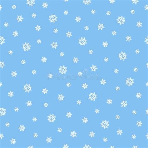 Snow Seamless Pattern Snowfall Background Stock Vector Illustration