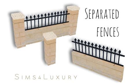 Separated Fences 1 At Sims4 Luxury Sims 4 Updates