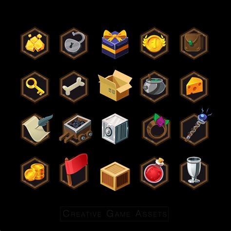 Rpg Inventory Game Icons Vector And Png Sprites Gamedev Market The