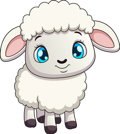 Cartoon Illustration Of A Cute Smiling Sheep Mascot 36255656 Vector Art