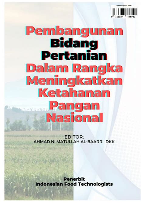 Pdf Pembangunan Bidang Pertanian Dalam Rangka Meningkatkan Ketahanan